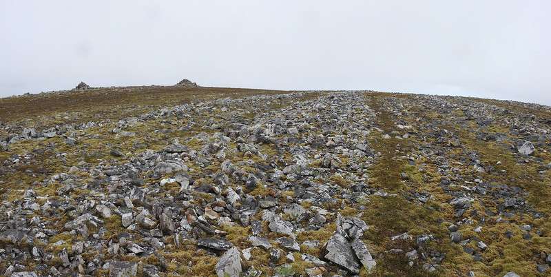 Rubbish view at the summit of Carn Bhac