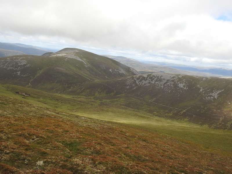 View of Carn an Righ. You can make out the well defined path from  Glas Tulaichean