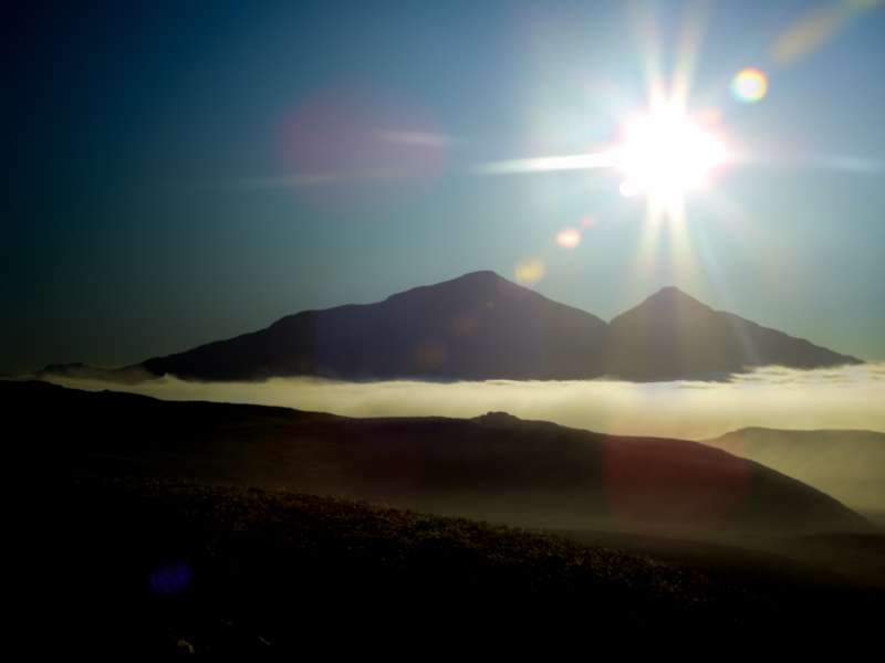 Cloud inversion looking at Ben More and Stob Binnein