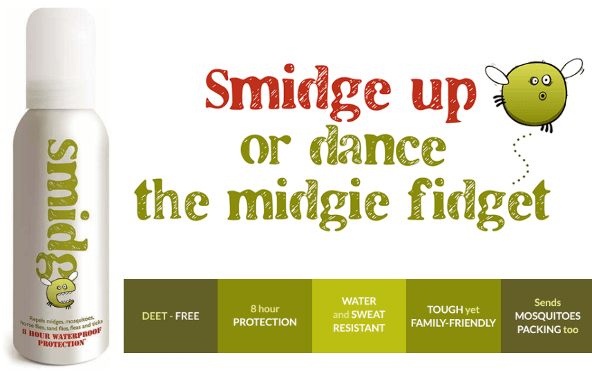 Cleggs and Midgies do not like Smidge!