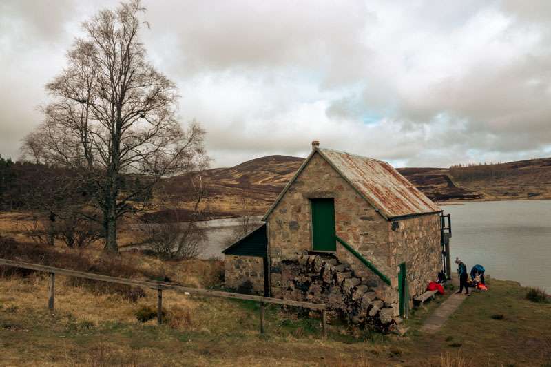 Boat house at Loch Auchintaple