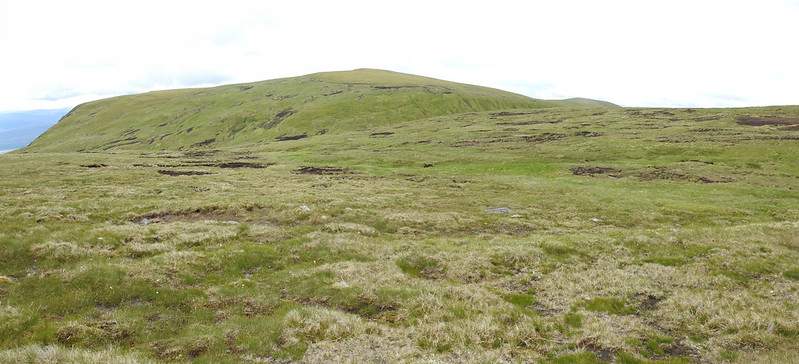 View looking at A' Chailleach after passing the dip on the way to Carn Sgulain.