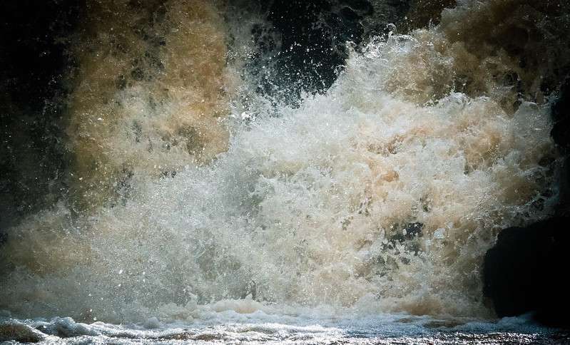 Dramatic waterfall in West Lothian