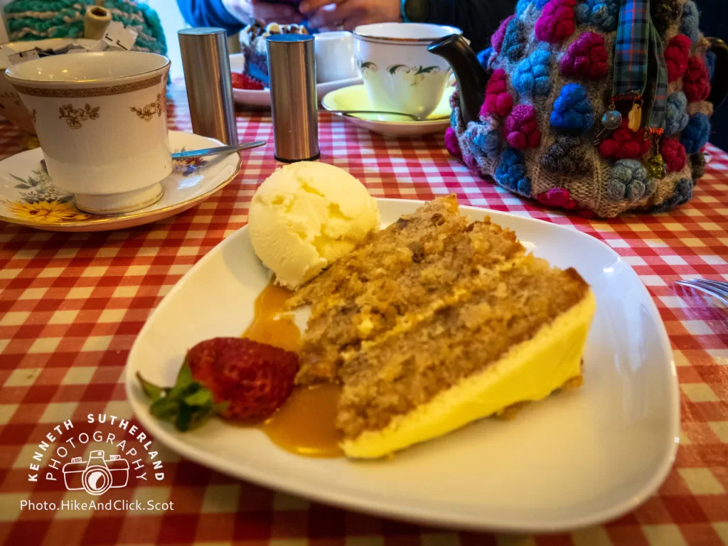 Very tasty cake at the Another Tilly Tearoom in Dunblane